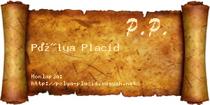 Pólya Placid névjegykártya